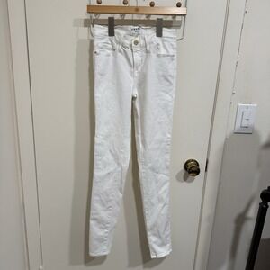 FRAME Denim Le Skinny de Jeanne Cotton Skinny Jeans in White Size 26